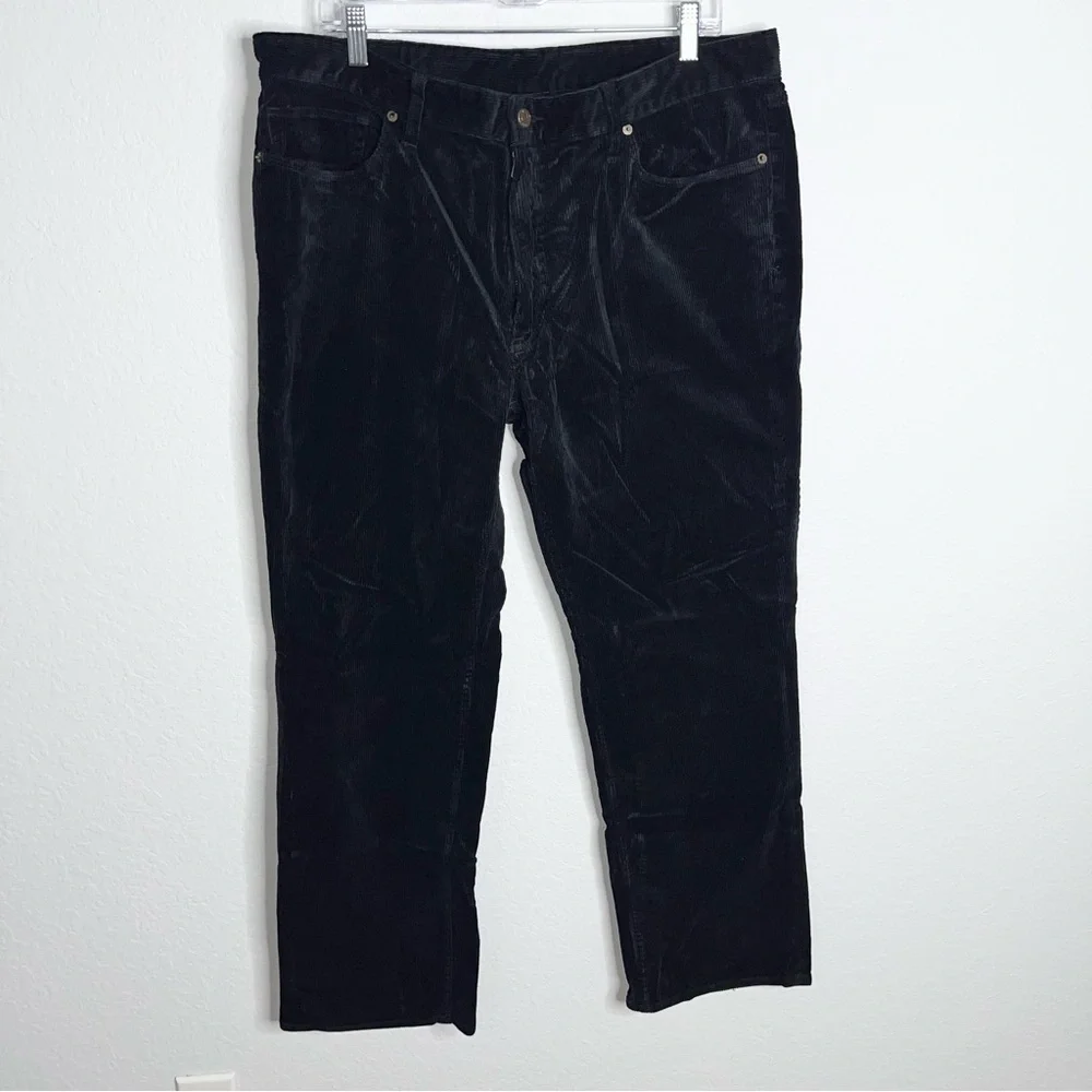 Polo Ralph Lauren Pants Men’s 38 Corduroy Straight Classic Fit Black Vintage B